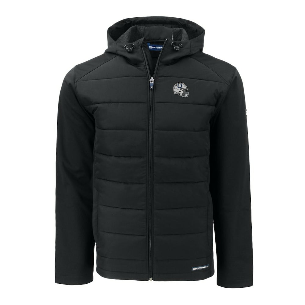 Indianapolis Colts Cutter & Buck Helmet Big & Tall Evoke Hybrid Eco Softshell Recycled Full-Zip Hoodie Jacket | NFL US