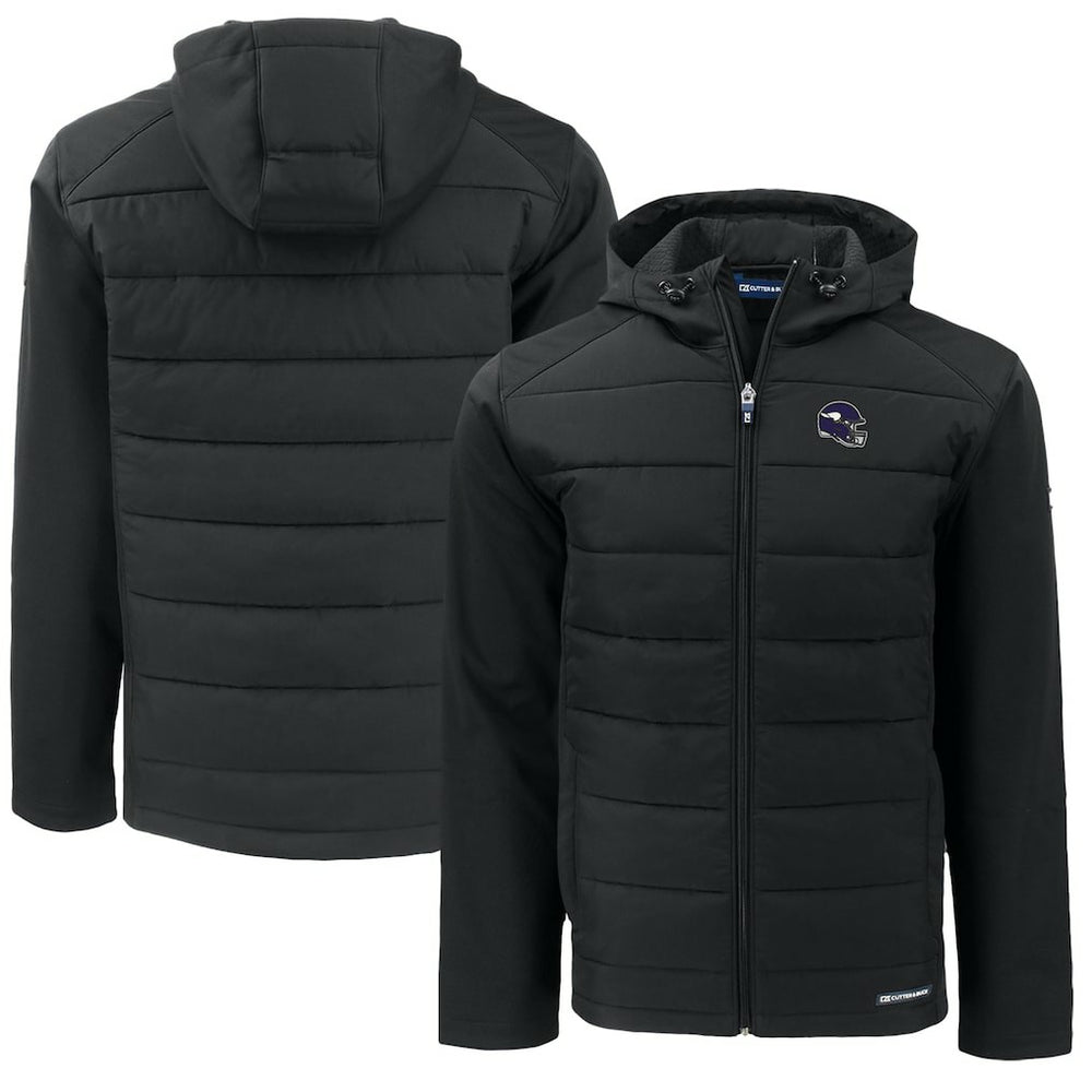 Minnesota Vikings Cutter & Buck Helmet Big & Tall Evoke Hybrid Eco Softshell Recycled Full-Zip Jacket | NFL US