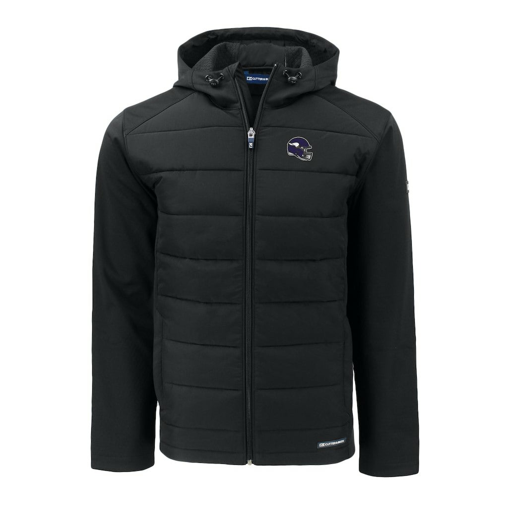 Minnesota Vikings Cutter & Buck Helmet Big & Tall Evoke Hybrid Eco Softshell Recycled Full-Zip Jacket | NFL US