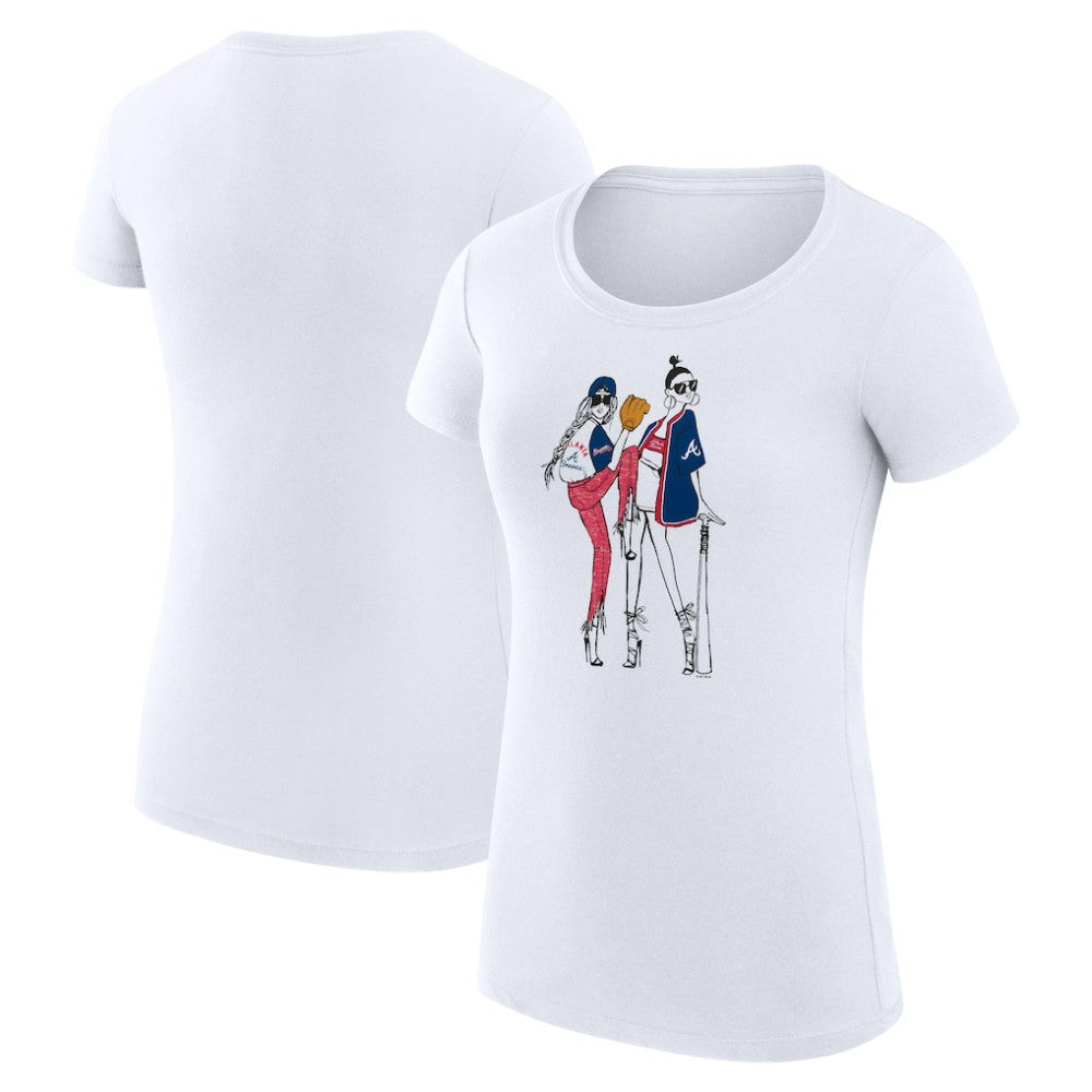 Atlanta Braves G-III 4Her by Carl Banks Women's Super-Slim Fit Lightweight Baseball Girls T-Shirt - MLB T-shirts