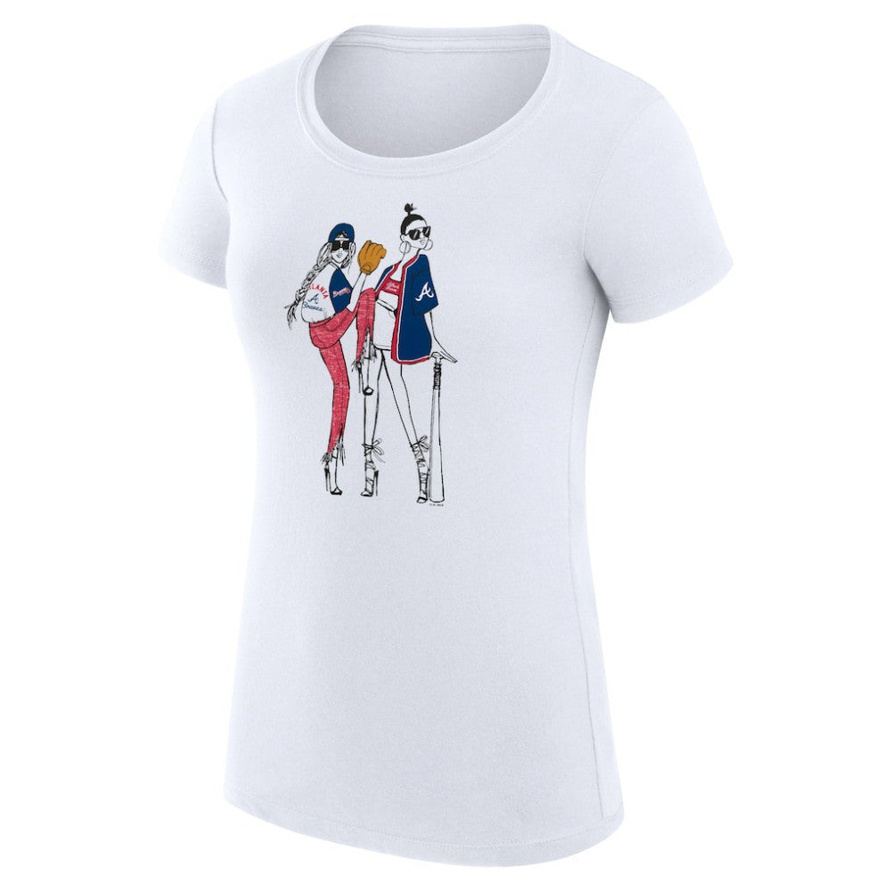 Atlanta Braves G-III 4Her by Carl Banks Women's Super-Slim Fit Lightweight Baseball Girls T-Shirt - MLB T-shirts