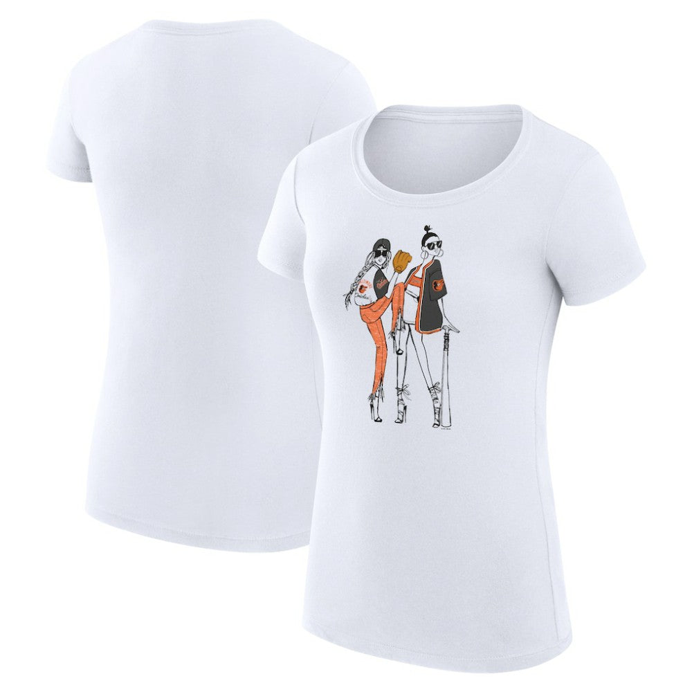 Baltimore Orioles G-III 4Her by Carl Banks Women's Super-Slim Fit Lightweight Baseball Girls T-Shirt - MLB T-shirts