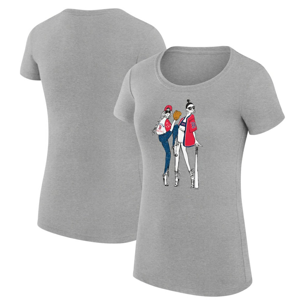 Boston Red Sox G-III 4Her by Carl Banks Women's Super-Slim Fit Lightweight Baseball Girls T-Shirt - MLB T-shirts