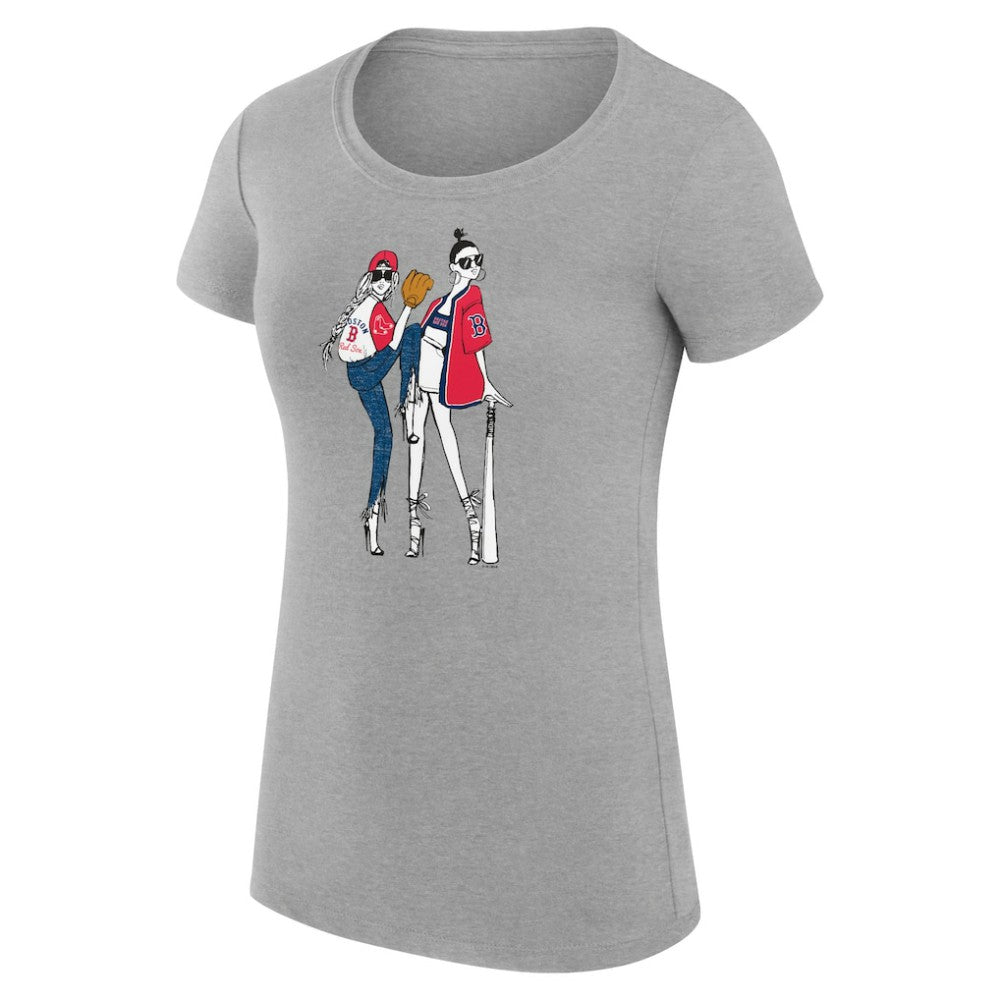 Boston Red Sox G-III 4Her by Carl Banks Women's Super-Slim Fit Lightweight Baseball Girls T-Shirt - MLB T-shirts