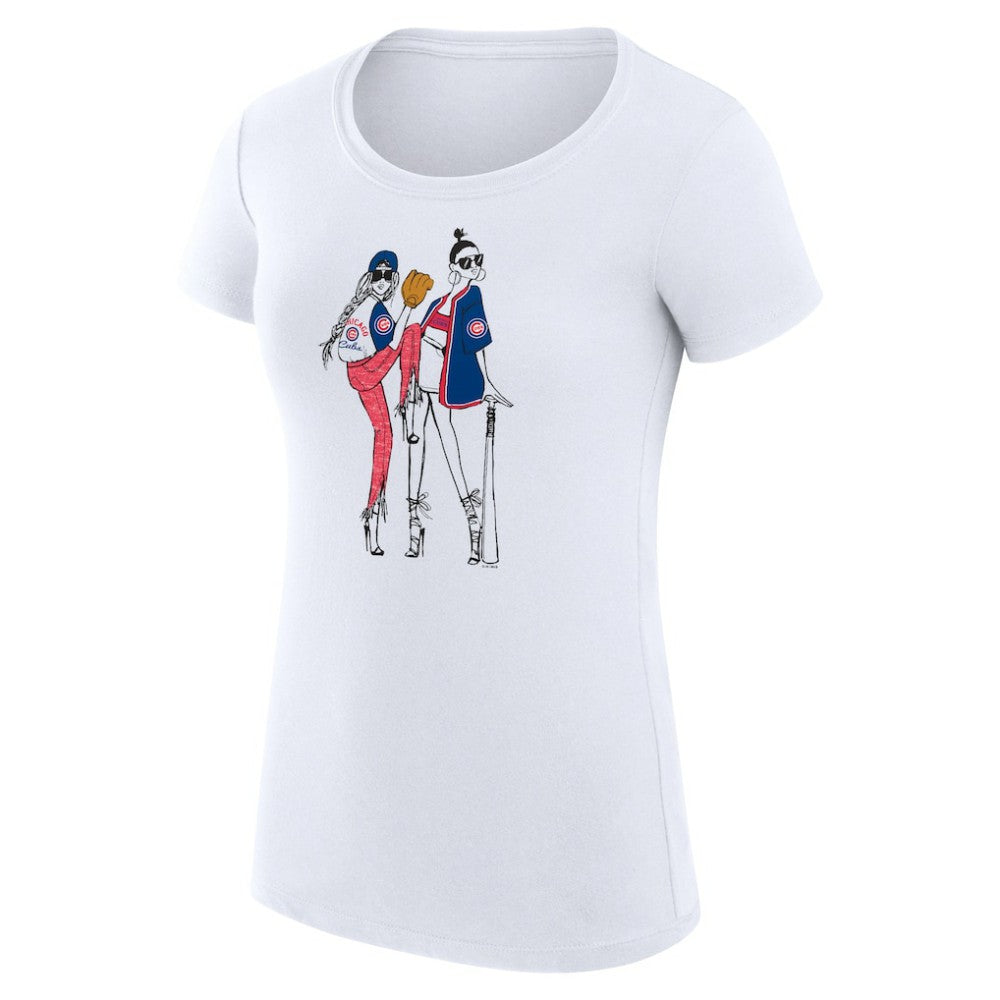 Chicago Cubs G-III 4Her by Carl Banks Women's Super-Slim Fit Lightweight Baseball Girls T-Shirt - MLB T-shirts