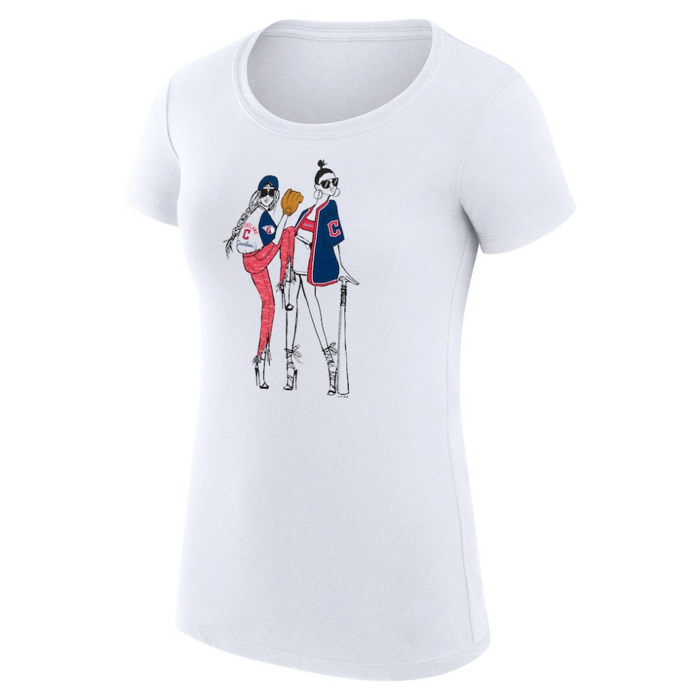 Cleveland Guardians G-III 4Her by Carl Banks Women's Super-Slim Fit Lightweight Baseball Girls T-Shirt - MLB T-shirts