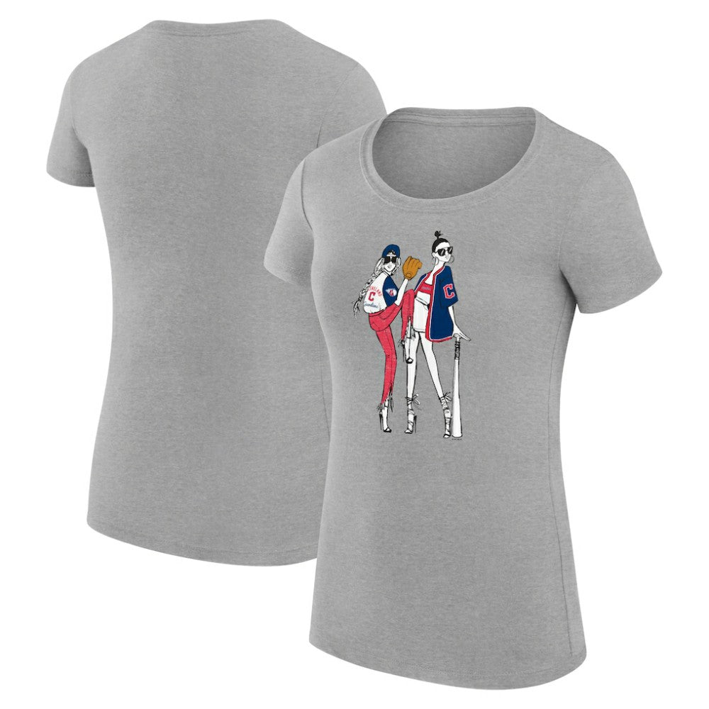 Cleveland Guardians G-III 4Her by Carl Banks Women's Super-Slim Fit Lightweight Baseball Girls T-Shirt - MLB T-shirts