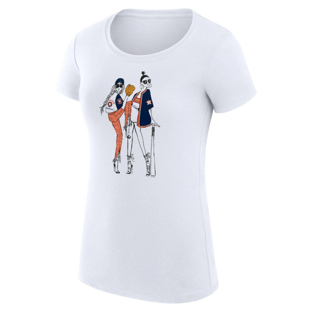 Houston Astros G-III 4Her by Carl Banks Women's Super-Slim Fit Lightweight Baseball Girls T-Shirt - MLB T-shirts