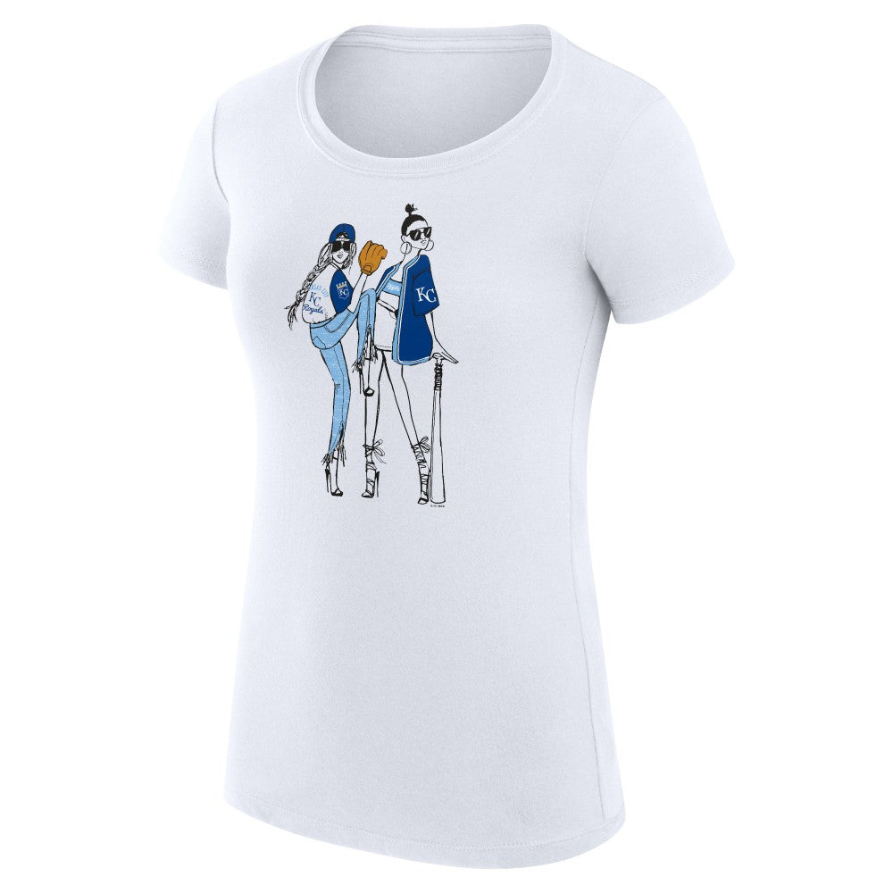 Kansas City Royals G-III 4Her by Carl Banks Women's Super-Slim Fit Lightweight Baseball Girls T-Shirt - MLB T-shirts