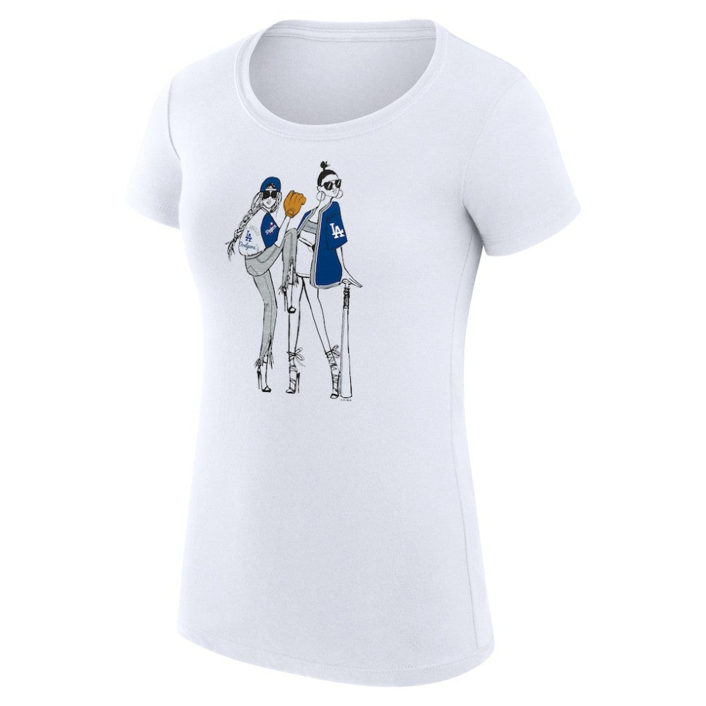 Los Angeles Dodgers G-III 4Her by Carl Banks Women's Super-Slim Fit Lightweight Baseball Girls T-Shirt - MLB T-shirts