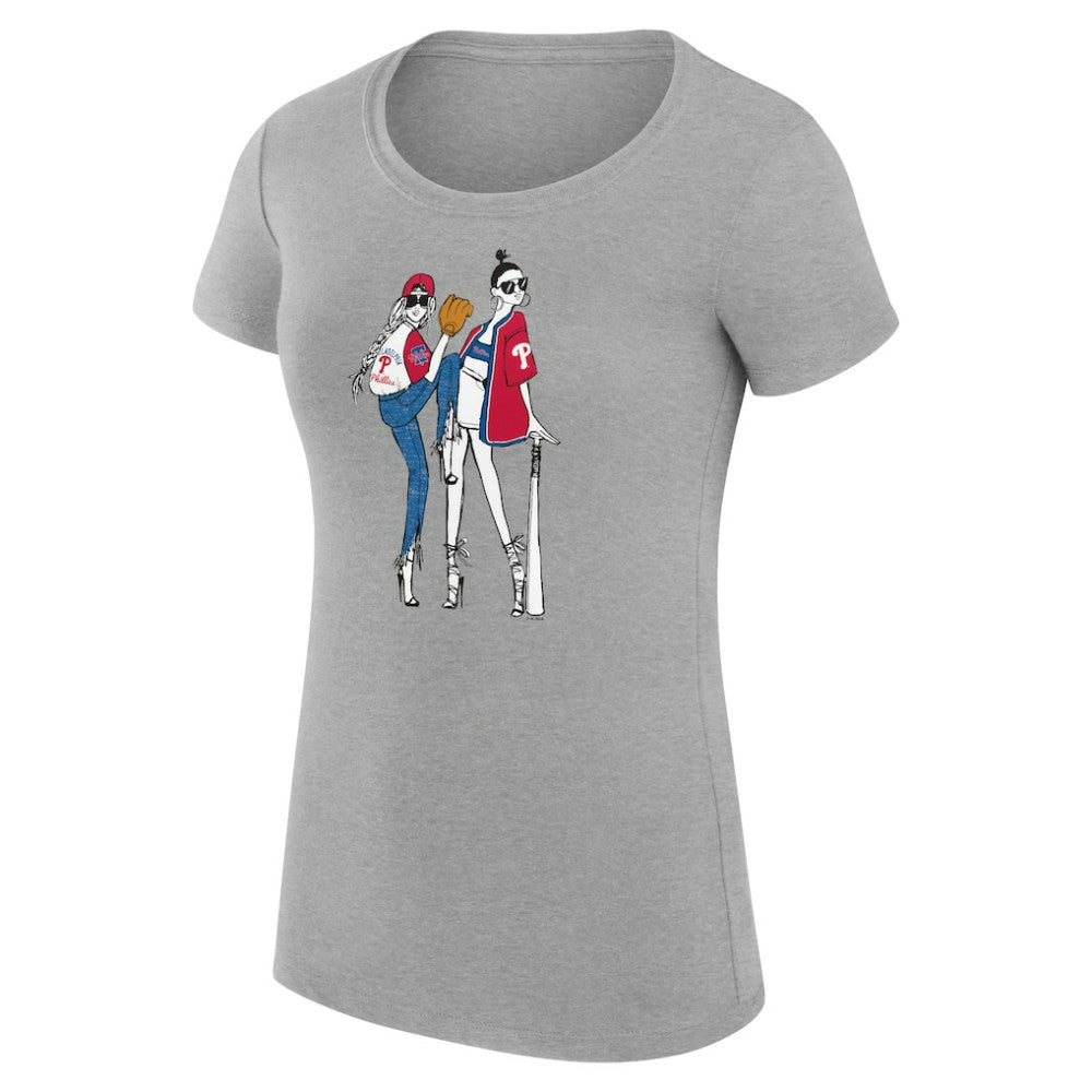 Philadelphia Phillies G-III 4Her by Carl Banks Women's Super-Slim Fit Lightweight Baseball Girls T-Shirt - MLB T-shirts