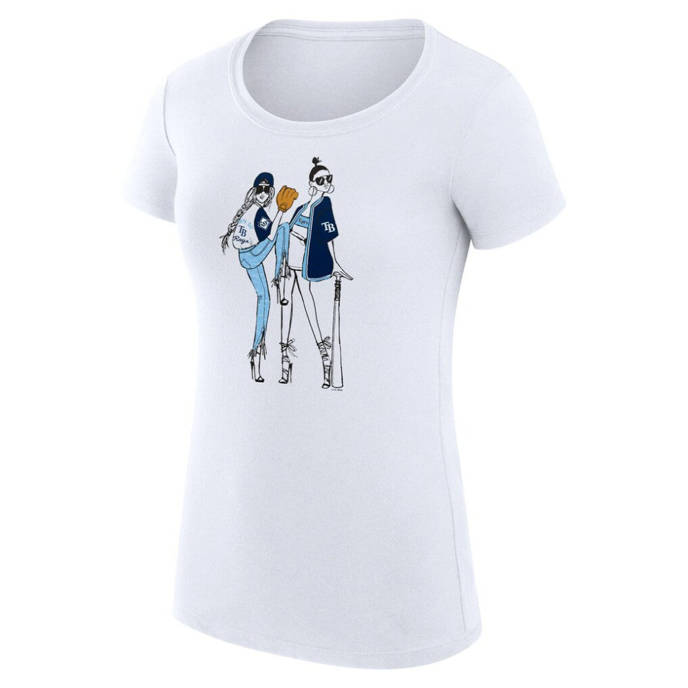 Tampa Bay Rays G-III 4Her by Carl Banks Women's Super-Slim Fit Lightweight Baseball Girls T-Shirt - MLB T-shirts