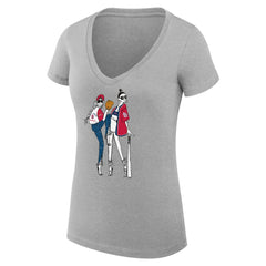 St. Louis Cardinals G-III 4Her by Carl Banks Women's Super-Slim Fit Lightweight Baseball V-Neck T-Shirt - MLB T-shirts