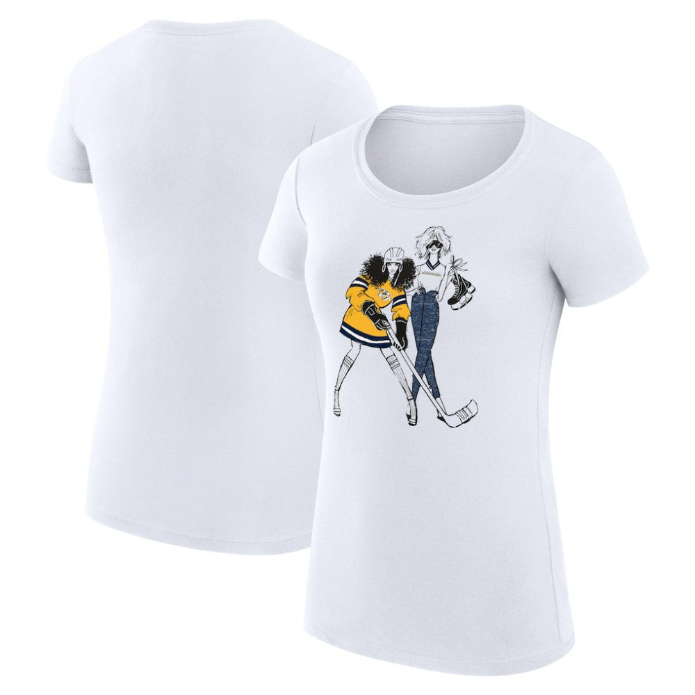 Nashville Predators G-III 4Her by Carl Banks Women's Super-Slim Fit Lightweight Hockey Girls T-Shirt -  NHL T-shirts
