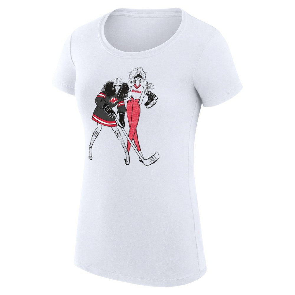 New Jersey Devils G-III 4Her by Carl Banks Women's Super-Slim Fit Lightweight Hockey Girls T-Shirt -  NHL T-shirts