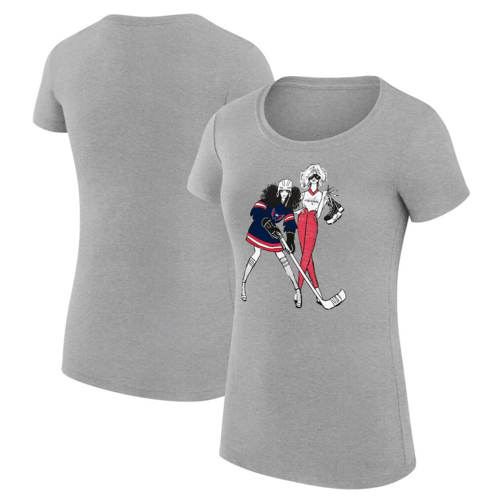 Washington Capitals G-III 4Her by Carl Banks Women's Super-Slim Fit Lightweight Hockey Girls T-Shirt -  NHL T-shirts