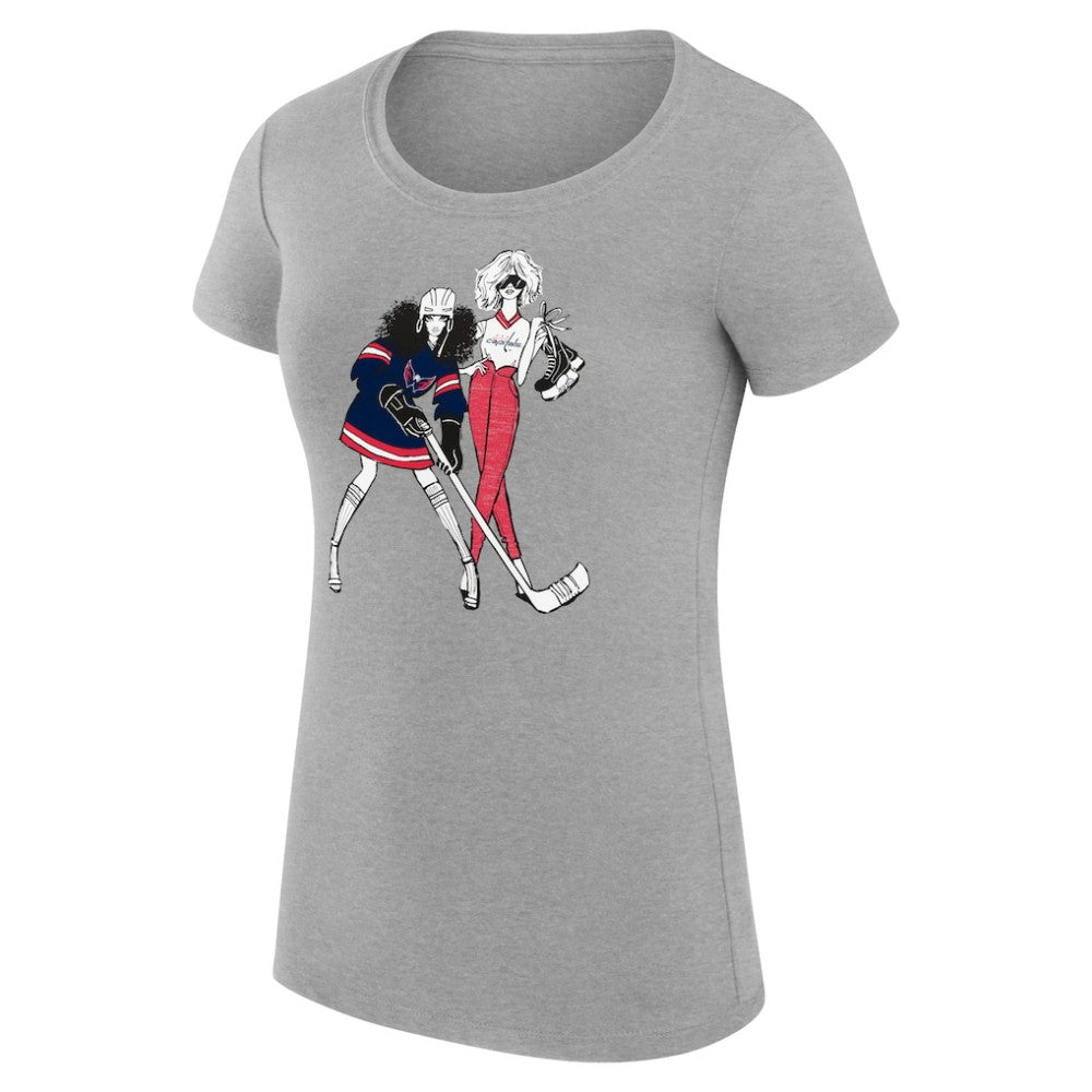 Washington Capitals G-III 4Her by Carl Banks Women's Super-Slim Fit Lightweight Hockey Girls T-Shirt -  NHL T-shirts