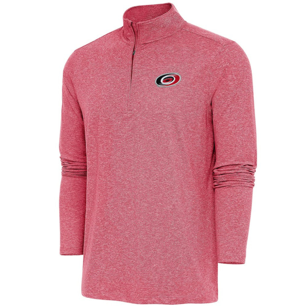 Carolina Hurricanes Antigua Hunk Quarter-Zip Pullover Top -  NHL Pullover