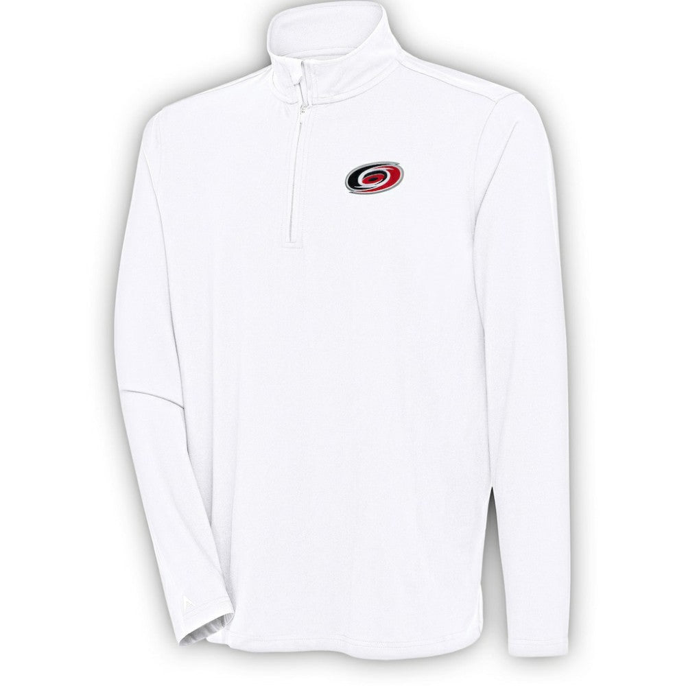 Carolina Hurricanes Antigua Hunk Quarter-Zip Pullover Top -  NHL Pullover