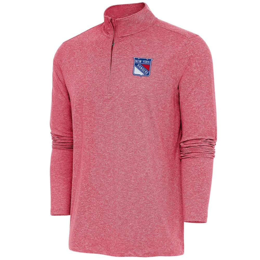 New York Rangers Antigua Hunk Quarter-Zip Pullover Top -  NHL Pullover
