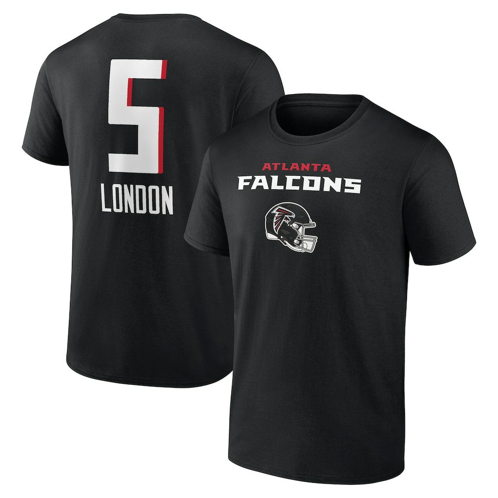 Atlanta Falcons Drake London  Team Wordmark Player Name & Number T-Shirt | NFL New