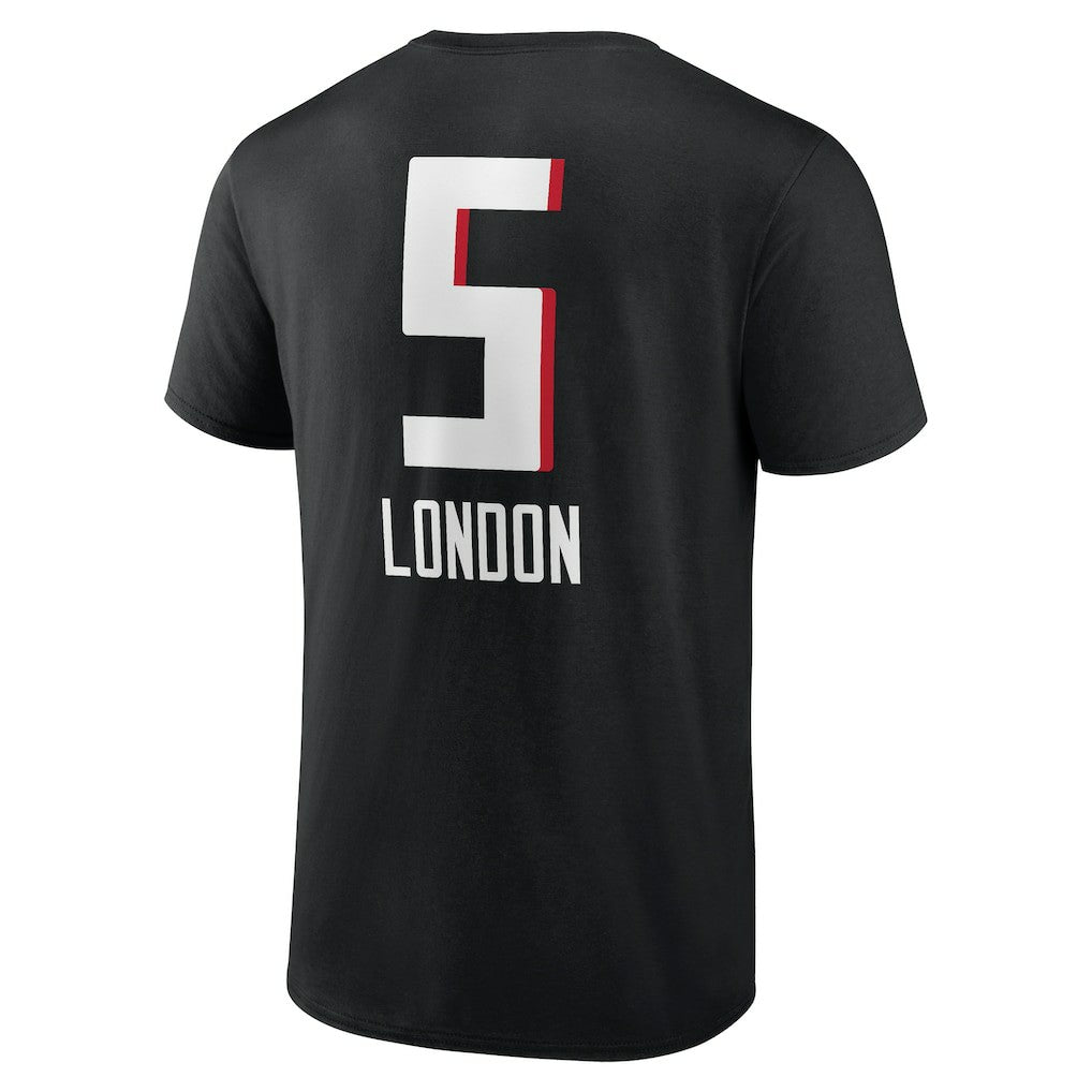 Atlanta Falcons Drake London  Team Wordmark Player Name & Number T-Shirt | NFL New