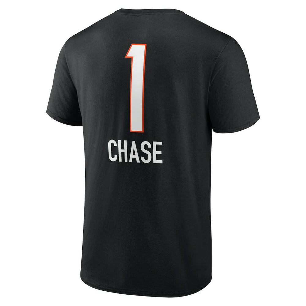 Cincinnati Bengals Ja'Marr Chase  Team Wordmark Player Name & Number T-Shirt | NFL Sale