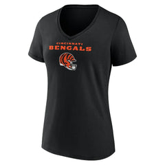 Cincinnati Bengals Ja'Marr Chase  Women's Team Wordmark Player Name & Number V-Neck T-Shirt | NFL US