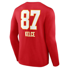 Kansas City Chiefs Travis Kelce  Team Wordmark Player Name & Number Long Sleeve T-Shirt | NFL US