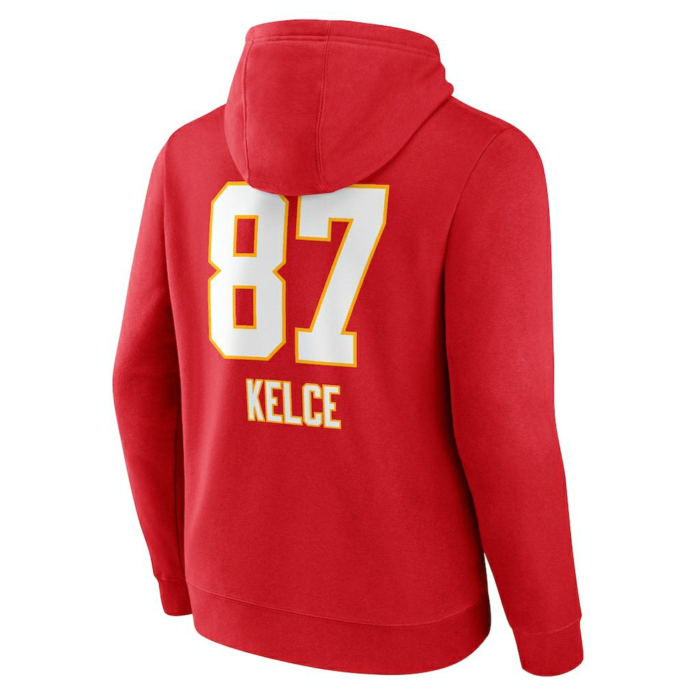 Kansas City Chiefs Travis Kelce  Team Wordmark Player Name & Number Pullover Hoodie | NFL Online