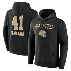 New Orleans Saints Alvin Kamara  Team Wordmark Player Name & Number Pullover Hoodie | NFL New