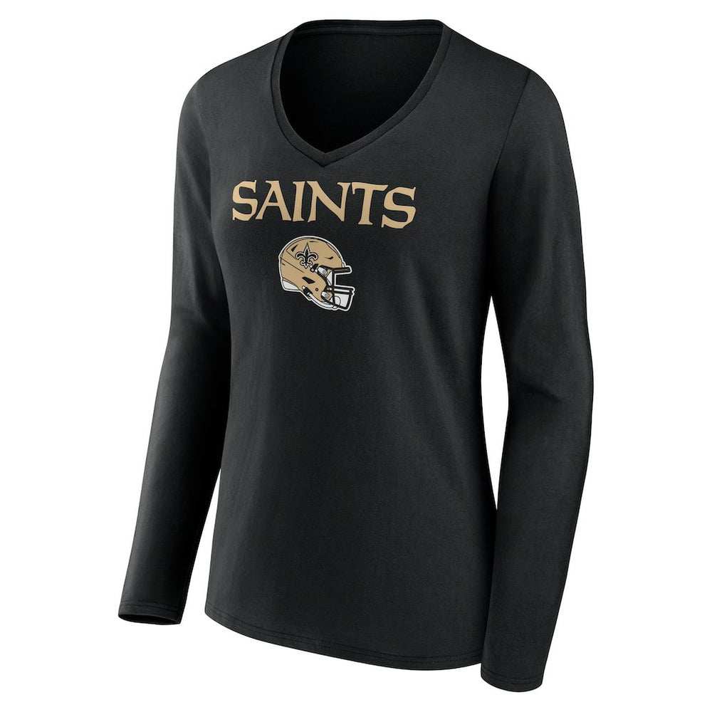 New Orleans Saints Alvin Kamara  Women's Team Wordmark Player Name & Number Long Sleeve V-Neck T-Shirt | NFL On sale