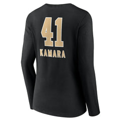 New Orleans Saints Alvin Kamara  Women's Team Wordmark Player Name & Number Long Sleeve V-Neck T-Shirt | NFL On sale