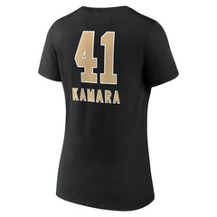 New Orleans Saints Alvin Kamara  Women's Team Wordmark Player Name & Number V-Neck T-Shirt | NFL Near me
