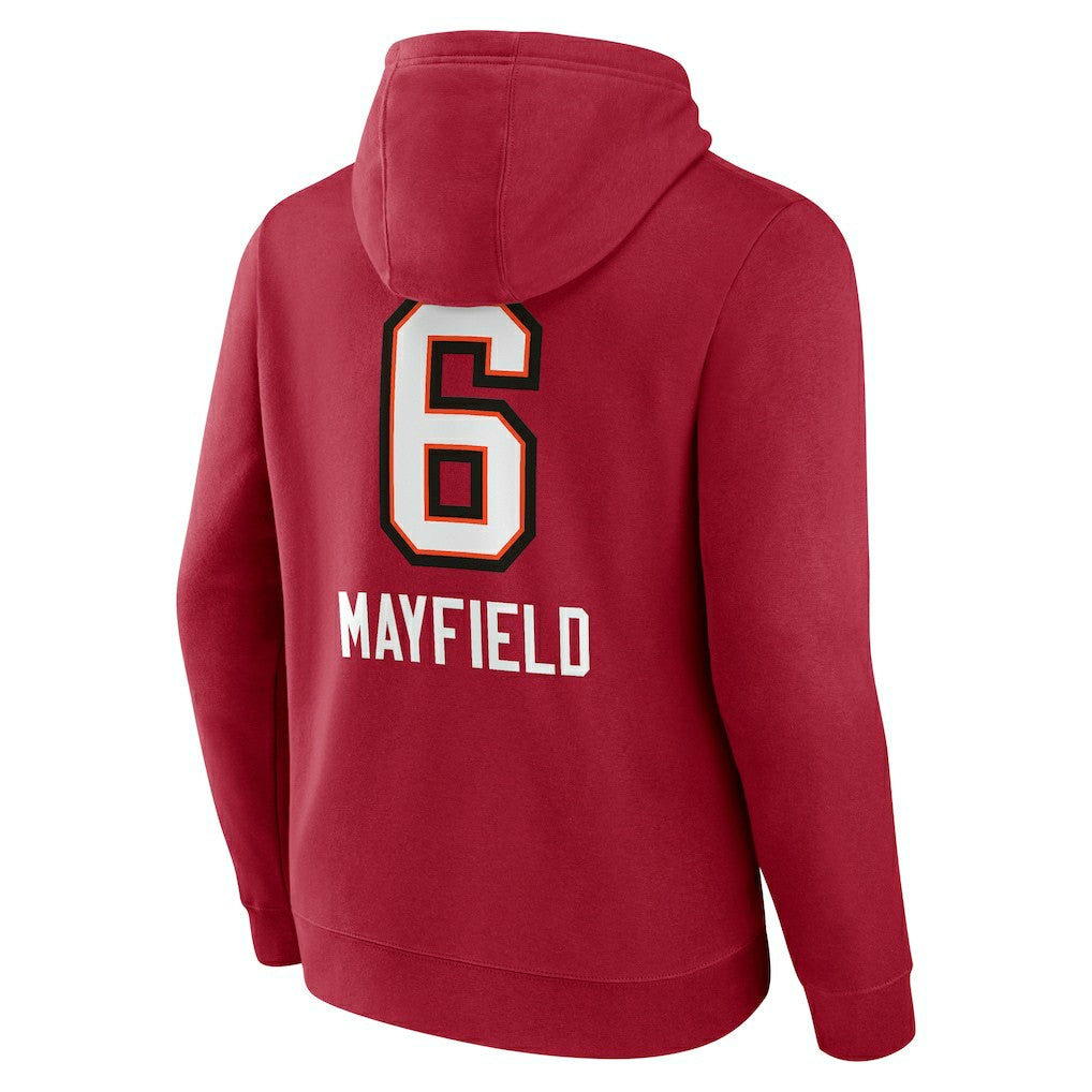 Tampa Bay Buccaneers Baker Mayfield  Team Wordmark Player Name & Number Pullover Hoodie | NFL Discount