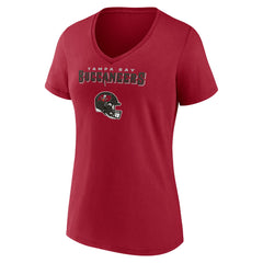 Tampa Bay Buccaneers Baker Mayfield  Women's Team Wordmark Player Name & Number V-Neck T-Shirt | NFL On sale