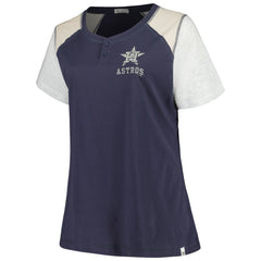 Houston Astros '47 Women's Plus Size Henley T-Shirt - MLB T-shirts