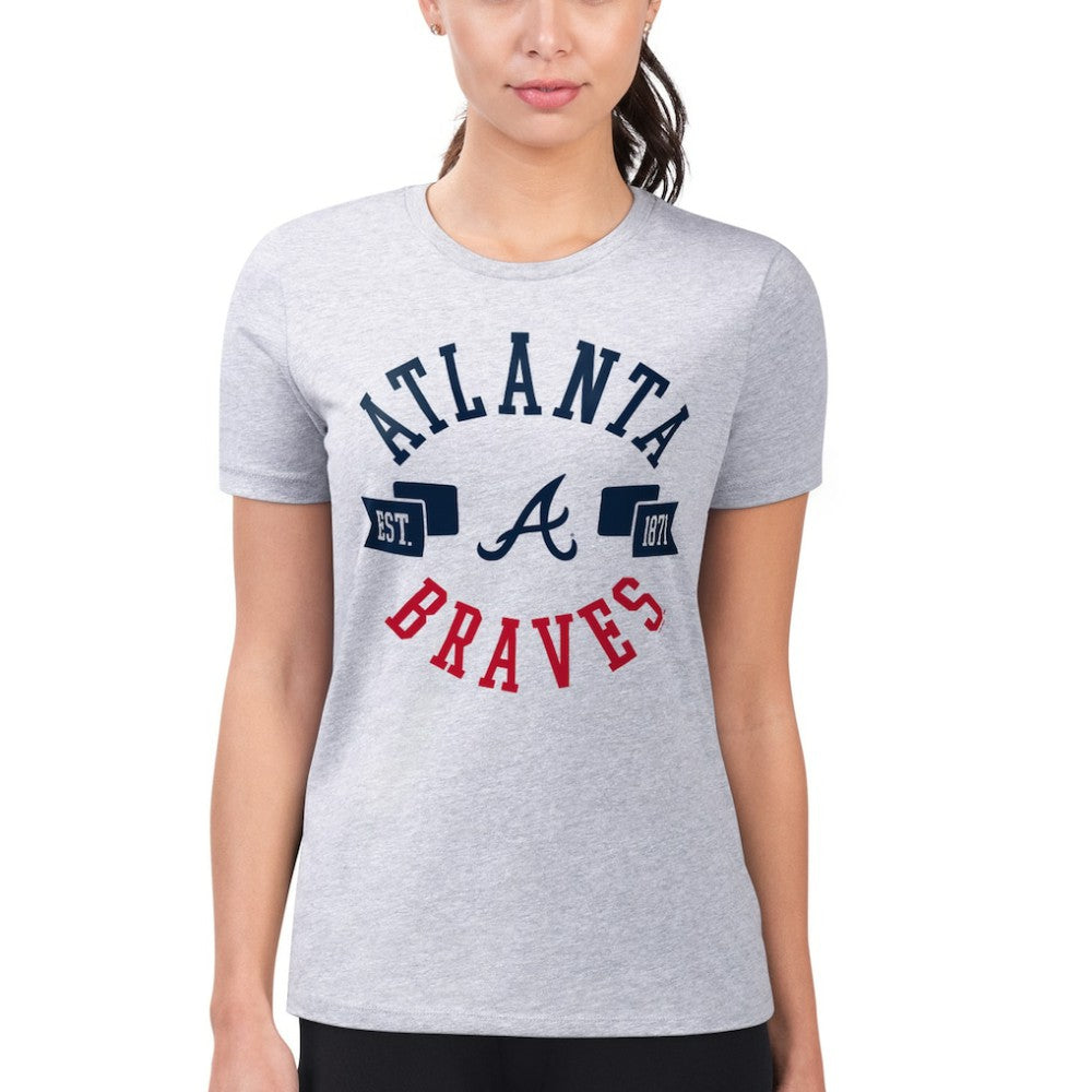 Atlanta Braves G-III 4Her by Carl Banks Women's Super-Slim Fit Lightweight City Graphic T-Shirt - MLB T-shirts