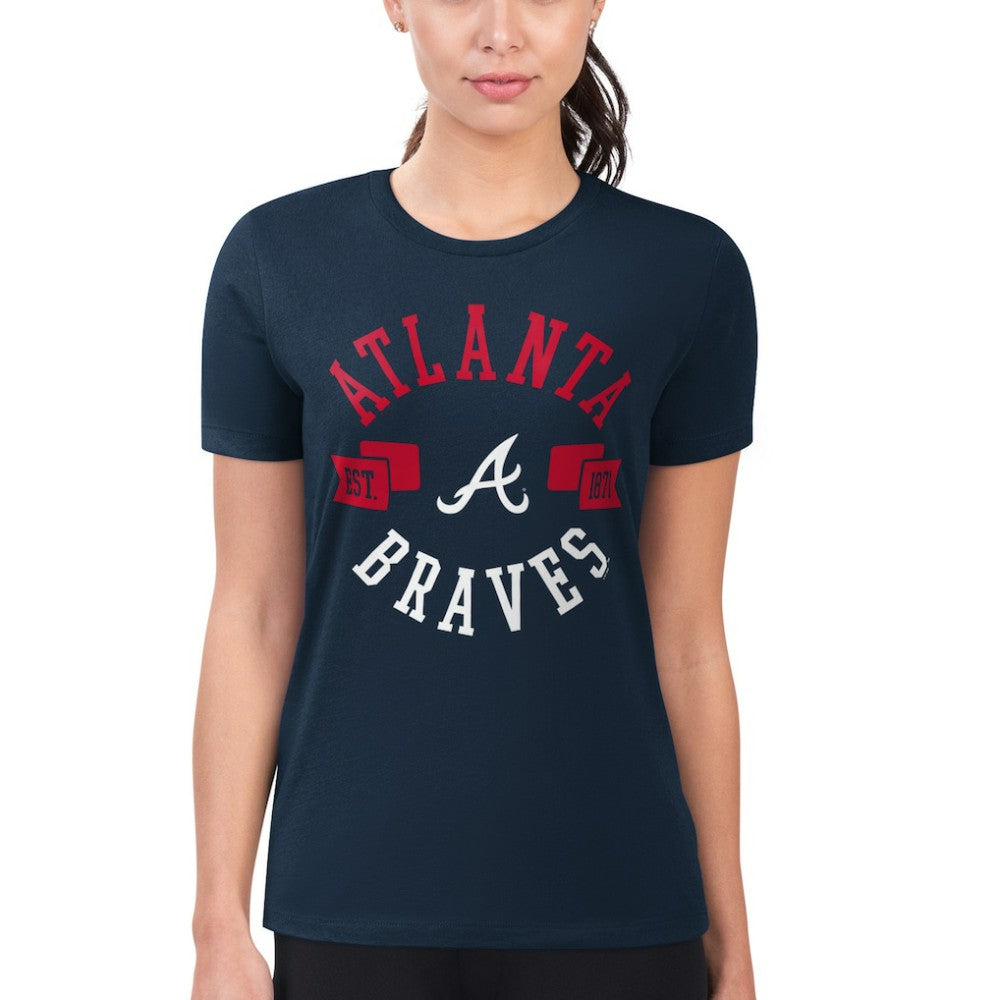 Atlanta Braves G-III 4Her by Carl Banks Women's Super-Slim Fit Lightweight City Graphic T-Shirt - MLB T-shirts