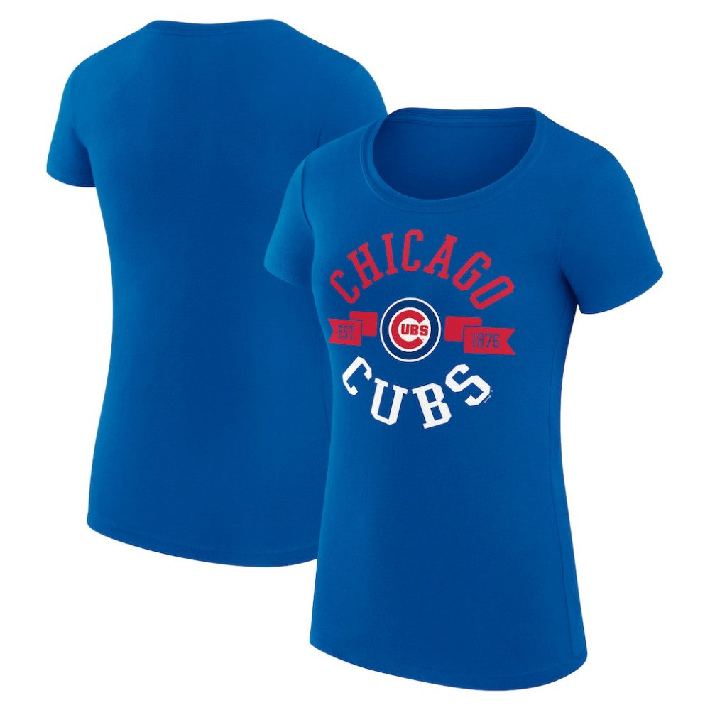Chicago Cubs G-III 4Her by Carl Banks Women's Super-Slim Fit Lightweight City Graphic T-Shirt - MLB T-shirts