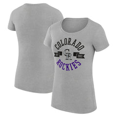 Colorado Rockies G-III 4Her by Carl Banks Women's Super-Slim Fit Lightweight City Graphic T-Shirt - MLB T-shirts