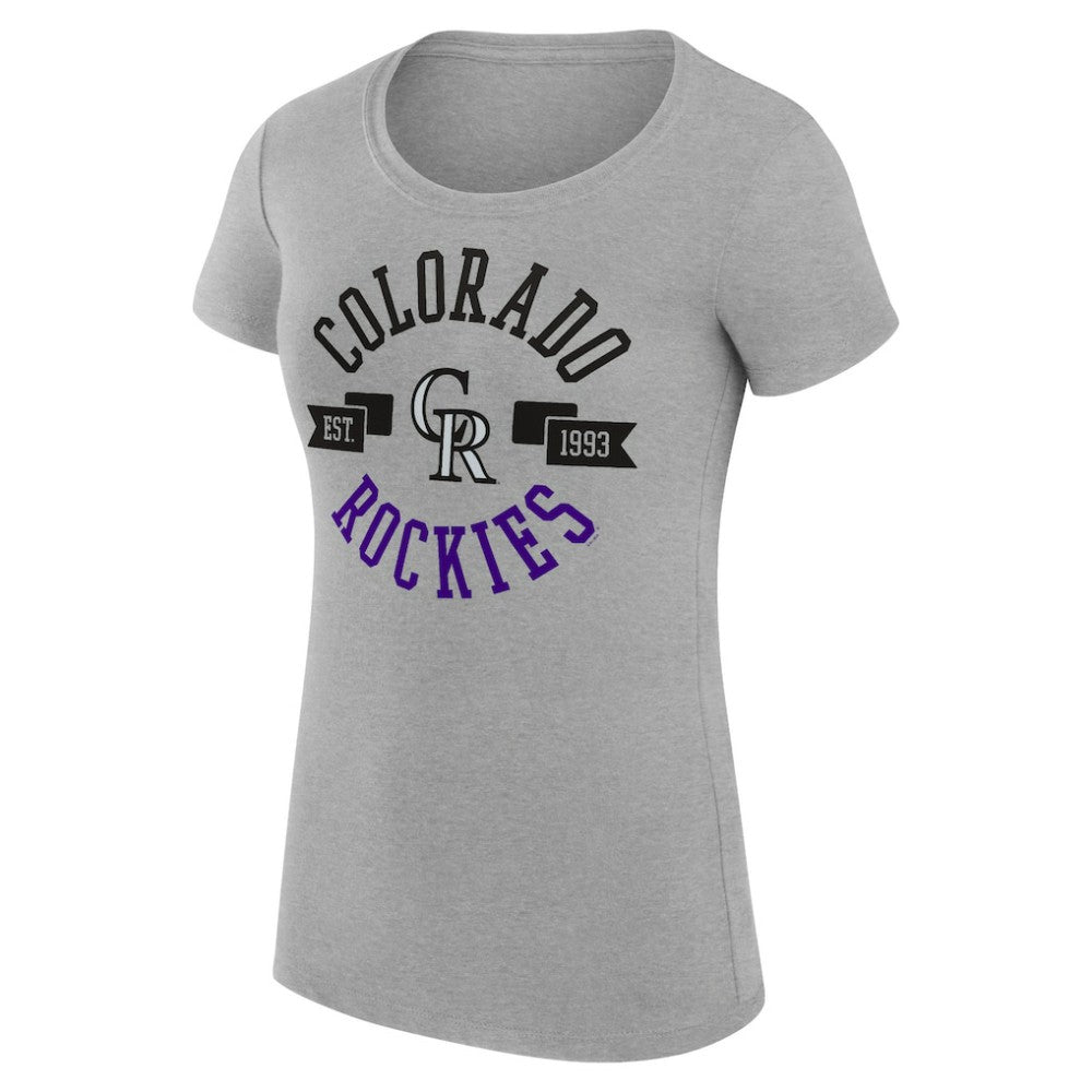 Colorado Rockies G-III 4Her by Carl Banks Women's Super-Slim Fit Lightweight City Graphic T-Shirt - MLB T-shirts