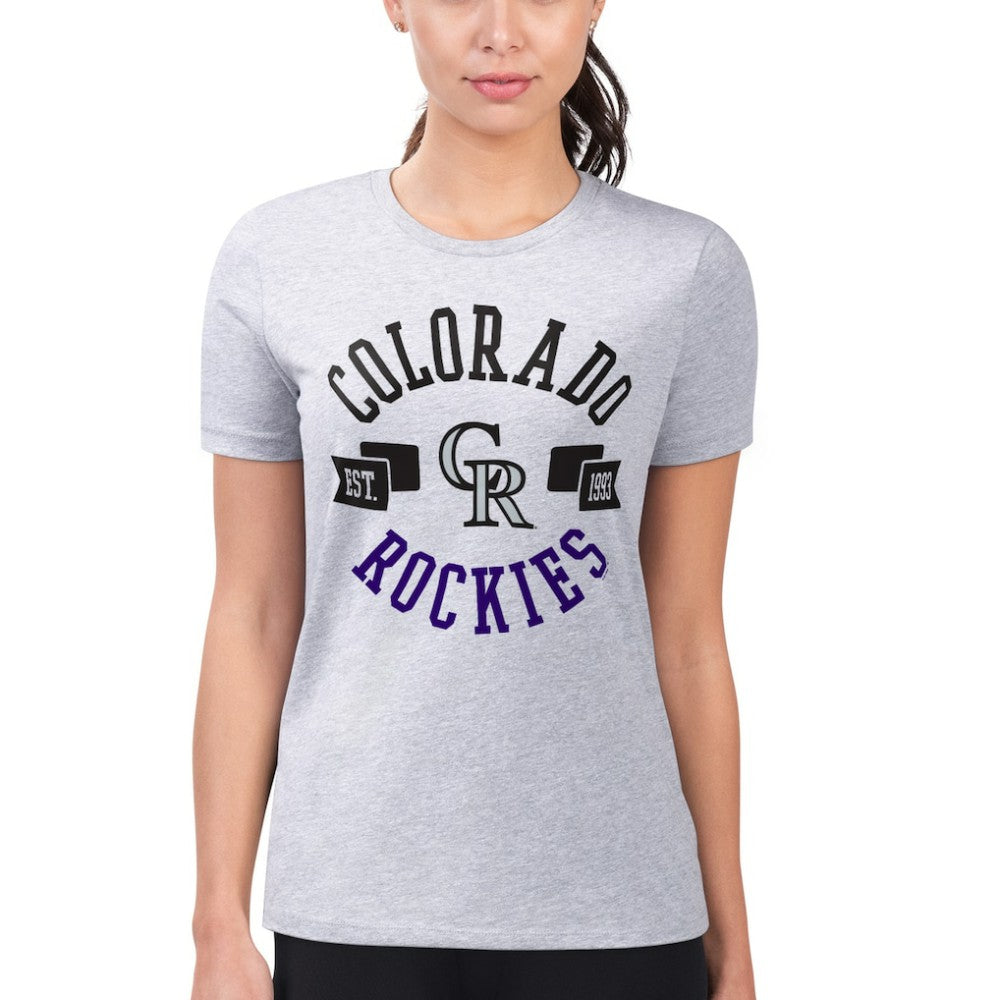 Colorado Rockies G-III 4Her by Carl Banks Women's Super-Slim Fit Lightweight City Graphic T-Shirt - MLB T-shirts