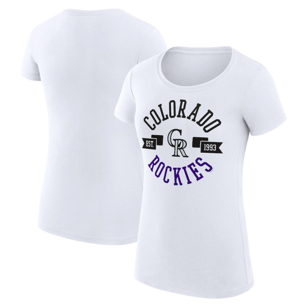 Colorado Rockies G-III 4Her by Carl Banks Women's Super-Slim Fit Lightweight City Graphic T-Shirt - MLB T-shirts