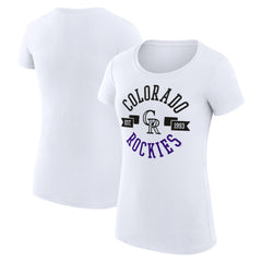 Colorado Rockies G-III 4Her by Carl Banks Women's Super-Slim Fit Lightweight City Graphic T-Shirt - MLB T-shirts