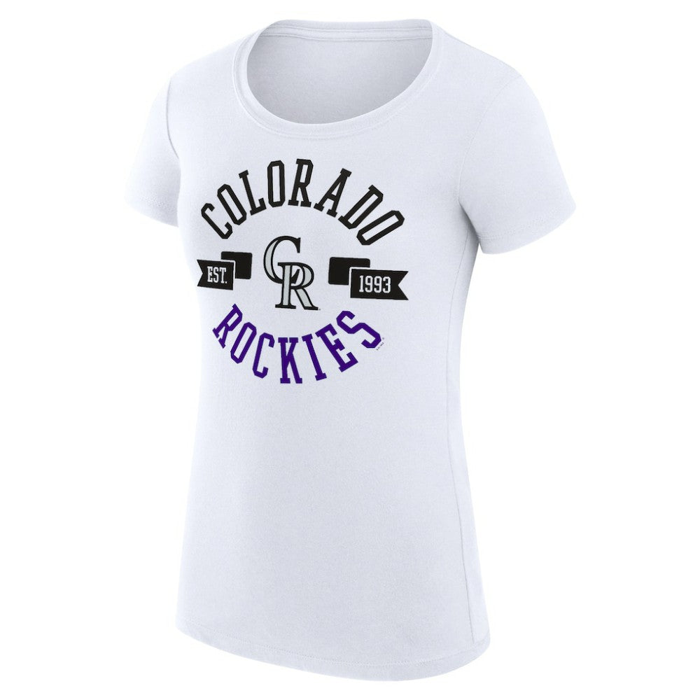 Colorado Rockies G-III 4Her by Carl Banks Women's Super-Slim Fit Lightweight City Graphic T-Shirt - MLB T-shirts