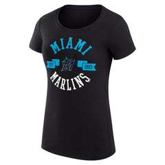 Miami Marlins G-III 4Her by Carl Banks Women's Super-Slim Fit Lightweight City Graphic T-Shirt - MLB T-shirts