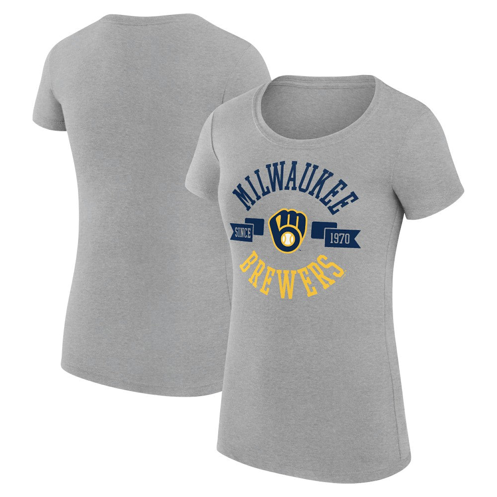 Milwaukee Brewers G-III 4Her by Carl Banks Women's Super-Slim Fit Lightweight City Graphic T-Shirt - MLB T-shirts