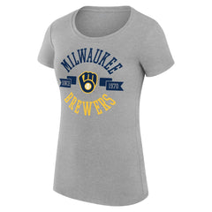 Milwaukee Brewers G-III 4Her by Carl Banks Women's Super-Slim Fit Lightweight City Graphic T-Shirt - MLB T-shirts