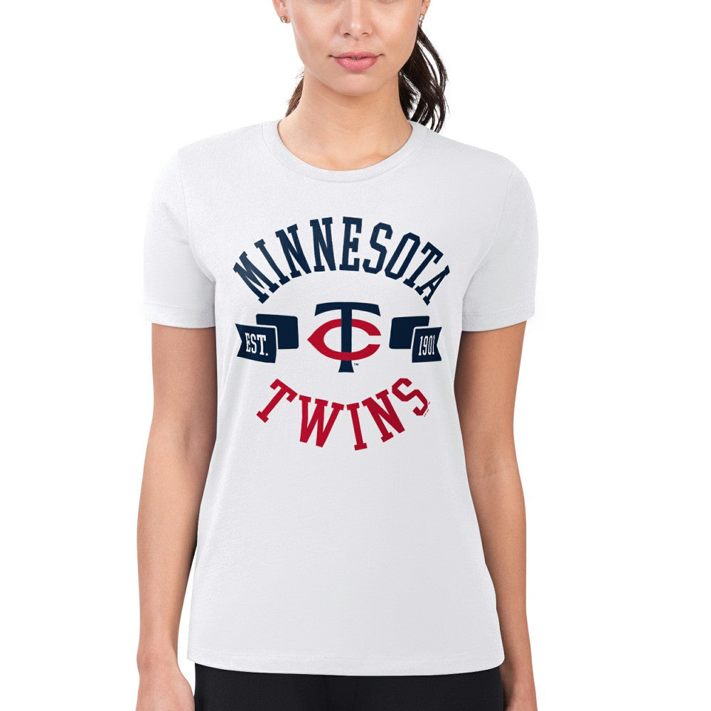 Minnesota Twins G-III 4Her by Carl Banks Women's Super-Slim Fit Lightweight City Graphic T-Shirt - MLB T-shirts